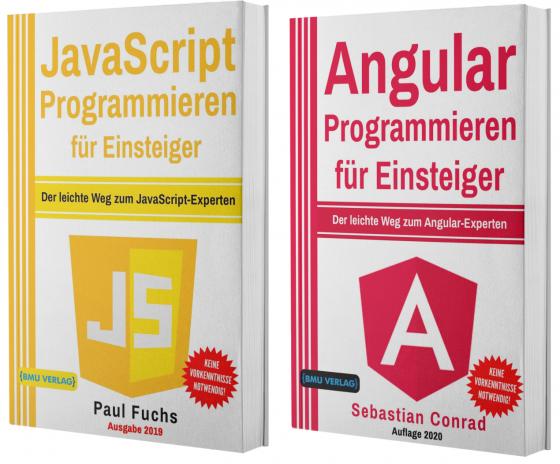 Cover-Bild JavaScript Programmieren für Einsteiger + Angular Programmieren für Einsteiger (Hardcover)