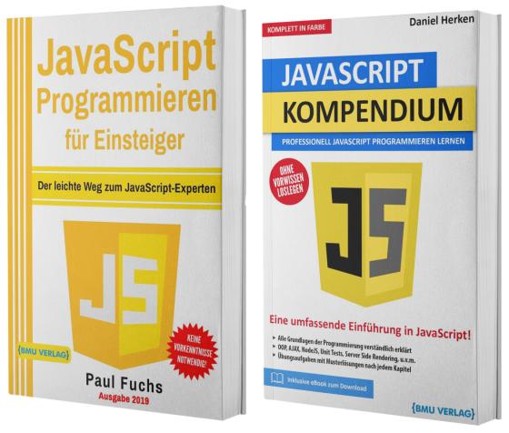 Cover-Bild JavaScript Programmieren für Einsteiger + JavaScript Kompendium (Hardcover)