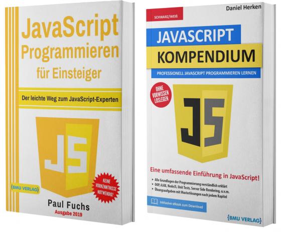 Cover-Bild JavaScript Programmieren für Einsteiger + JavaScript Kompendium (Taschenbuch)