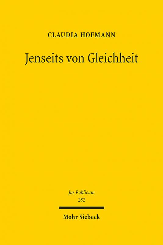 Cover-Bild Jenseits von Gleichheit