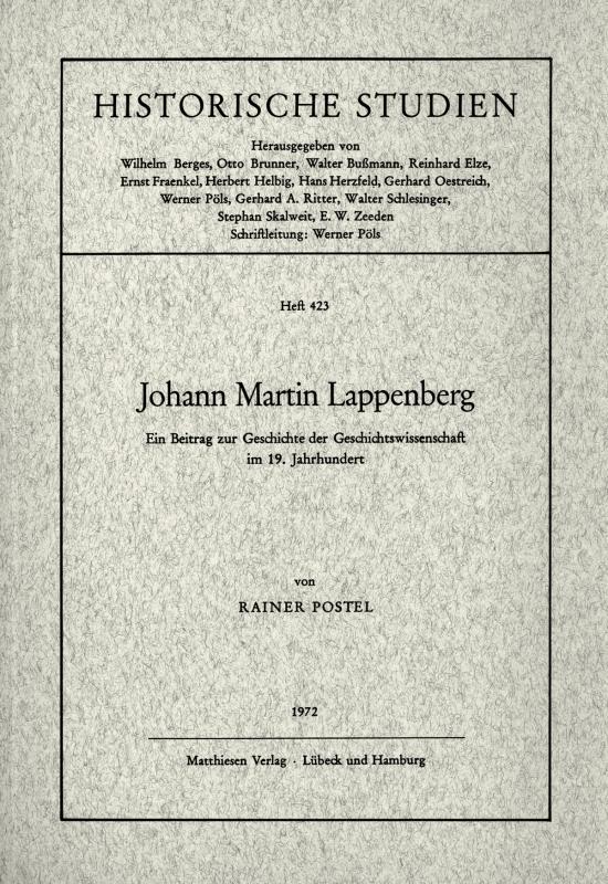 Cover-Bild Johann Martin Lappenberg