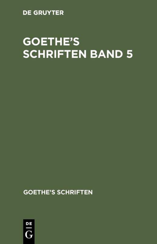 Cover-Bild Johann Wolfgang von Goethe: Goethe’s Schriften / [Egmont - Ein Trauerspiel in fünf Aufzügen]