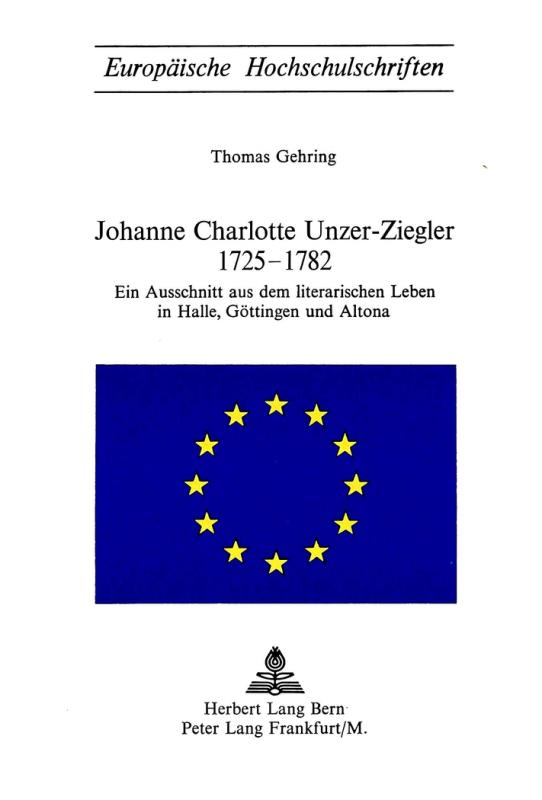 Cover-Bild Johanne Charlotte Unzer-Ziegler 1725-1782