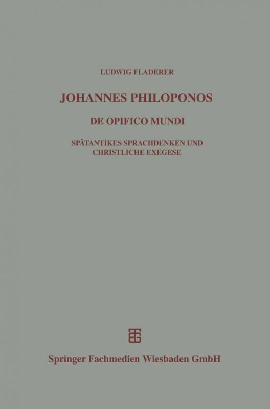 Cover-Bild Johannes Philoponos