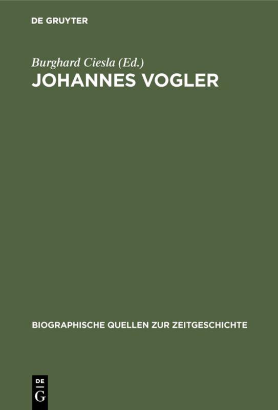 Cover-Bild Johannes Vogler