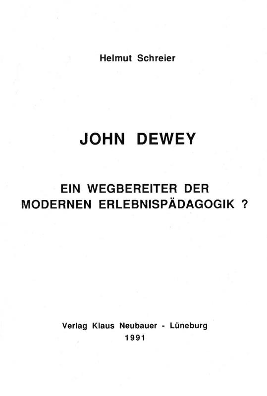 Cover-Bild John Dewey