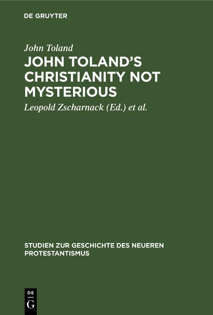 Cover-Bild John Toland’s Christianity not mysterious