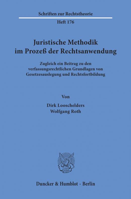 Cover-Bild Juristische Methodik im Prozeß der Rechtsanwendung.