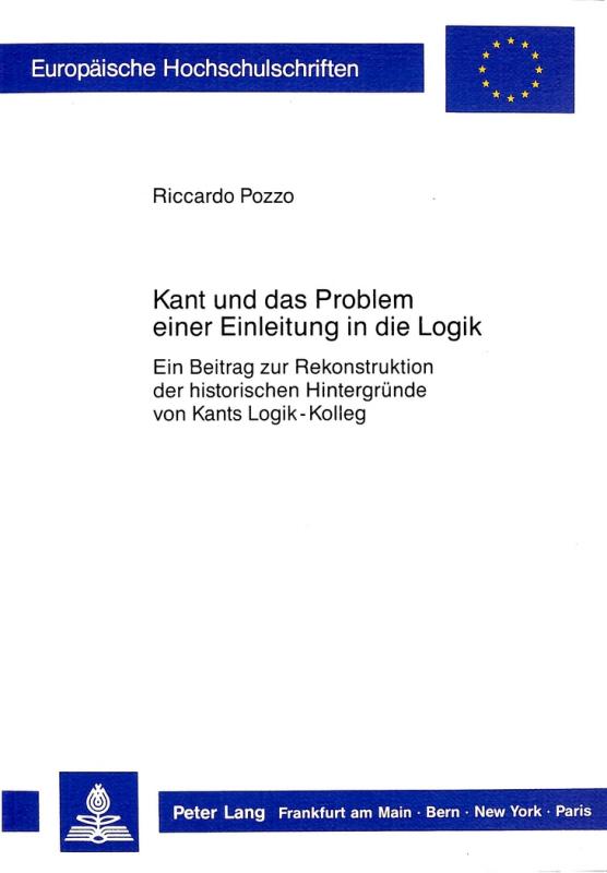 Cover-Bild Kant und das Problem einer Einleitung in die Logik