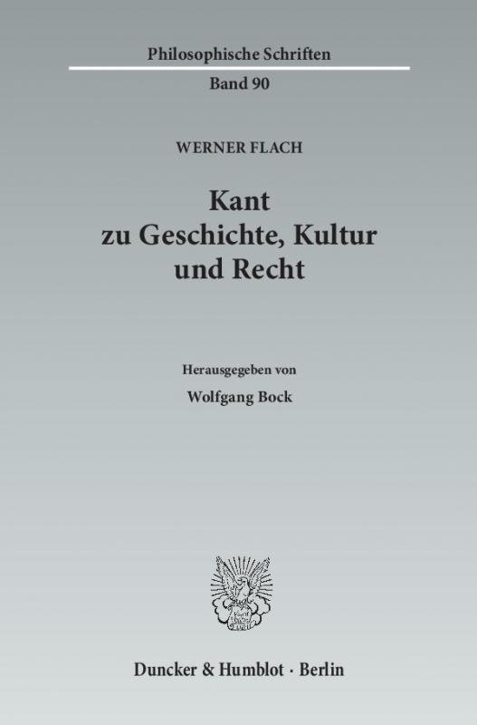 Cover-Bild Kant zu Geschichte, Kultur und Recht.