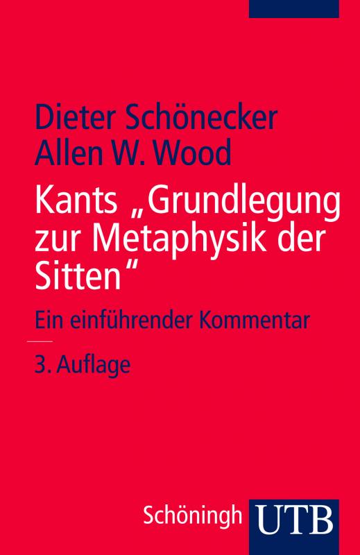 Cover-Bild Kants "Grundlegung zur Metaphysik der Sitten"