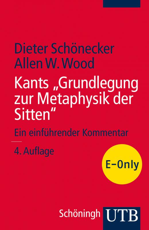 Cover-Bild Kants "Grundlegung zur Metaphysik der Sitten"