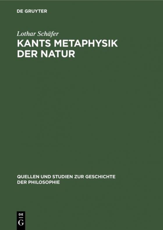 Cover-Bild Kants Metaphysik der Natur
