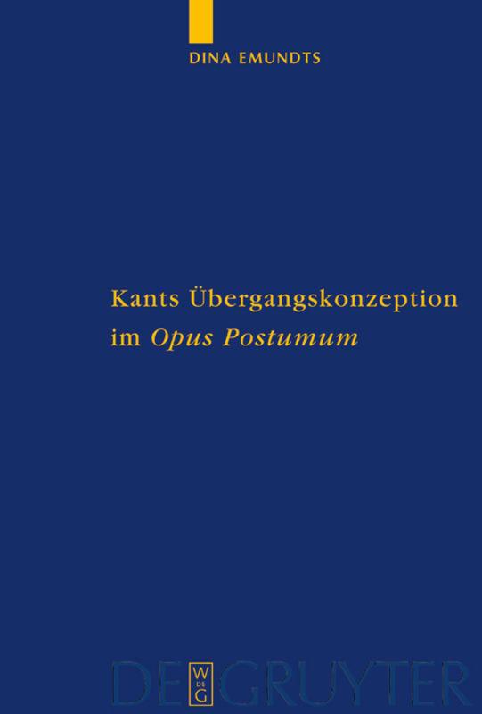 Cover-Bild Kants Übergangskonzeption im Opus postumum