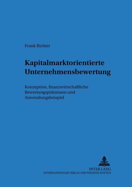 Cover-Bild Kapitalmarktorientierte Unternehmensbewertung