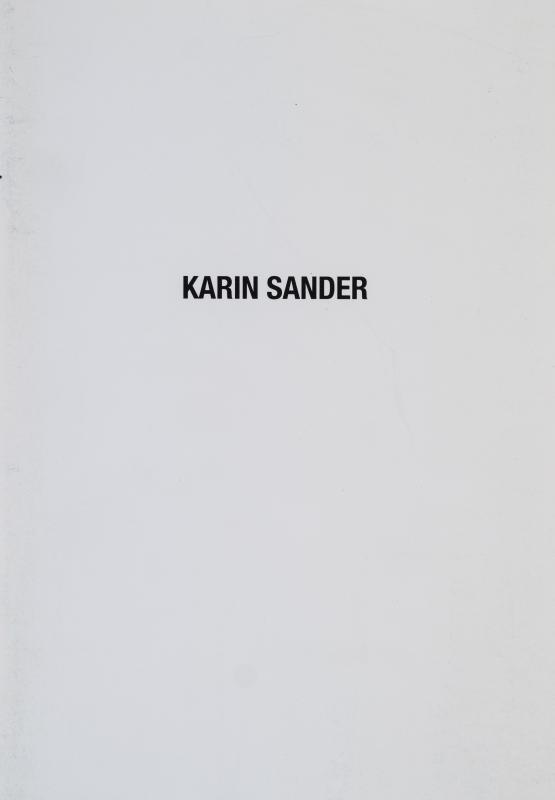 Cover-Bild Karin Sander