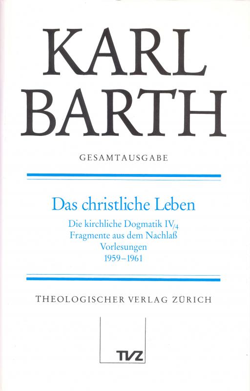 Cover-Bild Karl Barth Gesamtausgabe