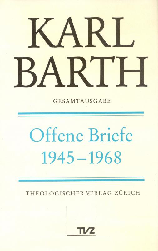 Cover-Bild Karl Barth Gesamtausgabe