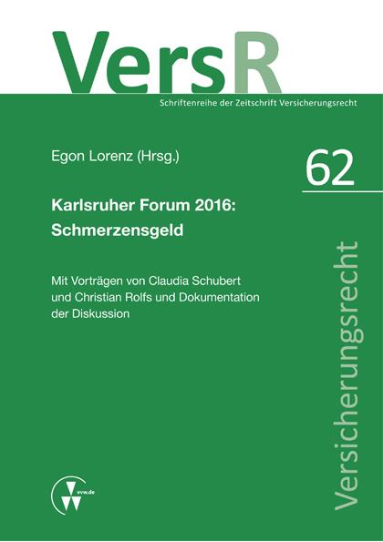 Cover-Bild Karlsruher Forum 2016: Schmerzensgeld