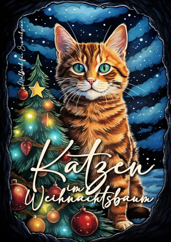 Cover-Bild Katzen im Weihnachtsbaum Malbuch für Erwachsene