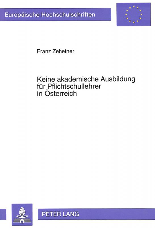 Cover-Bild Keine akademische Ausbildung für Pflichtschullehrer in Österreich