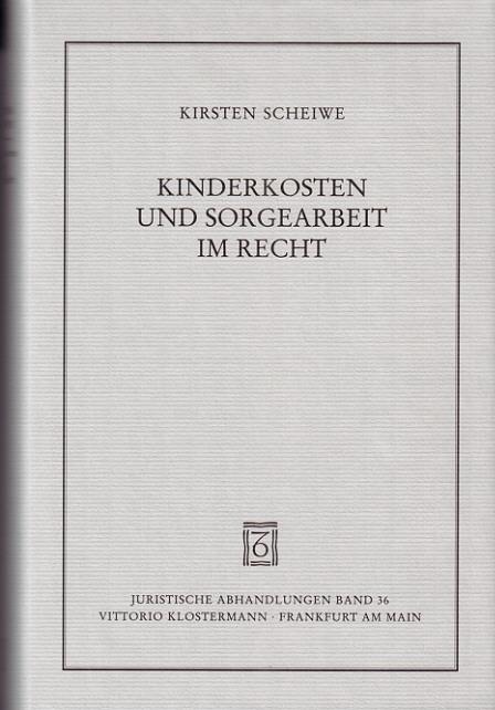 Cover-Bild Kinderkosten und Sorgearbeit im Recht