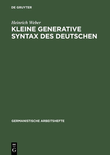 Cover-Bild Kleine generative Syntax des Deutschen