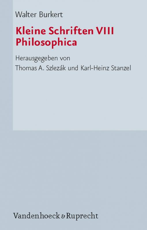 Cover-Bild Kleine Schriften VIII