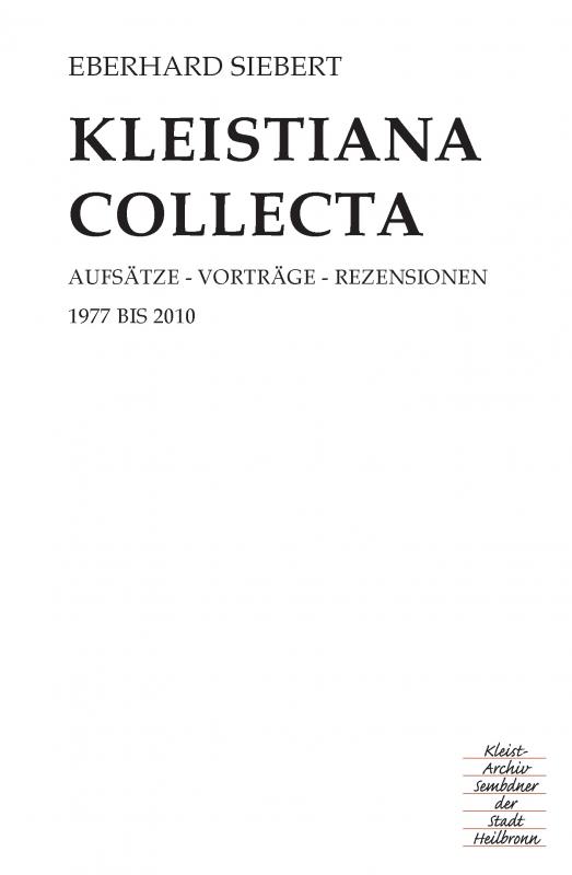 Cover-Bild Kleistiana collecta