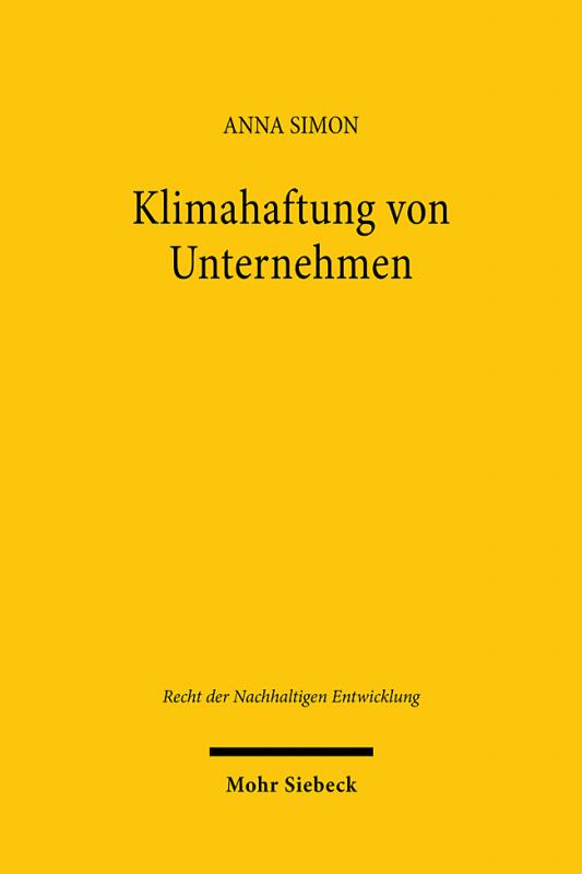 Cover-Bild Klimahaftung von Unternehmen