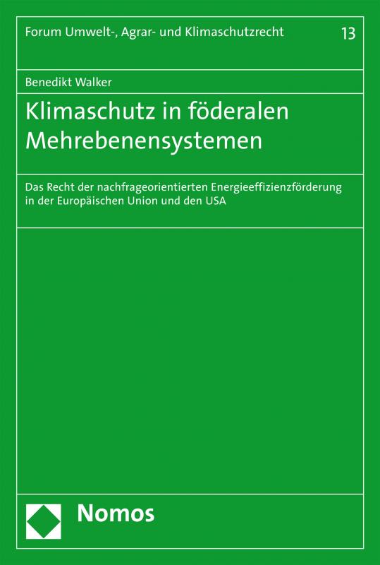 Cover-Bild Klimaschutz in föderalen Mehrebenensystemen