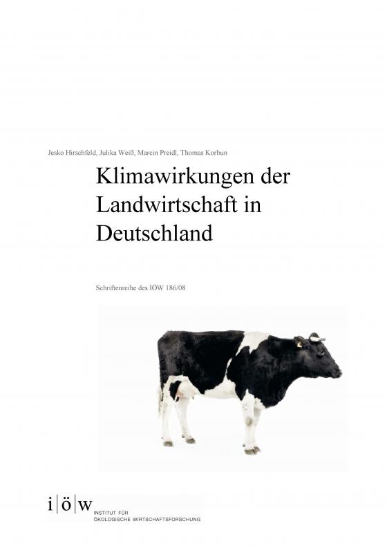 Cover-Bild Klimawirkungen der Landwirtschaft in Deutschland