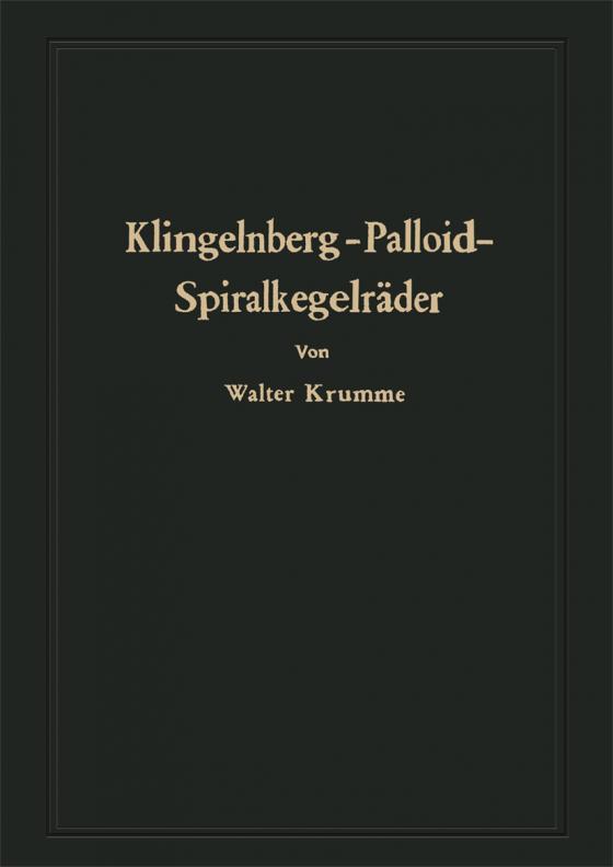 Cover-Bild Klingelnberg-Palloid-Spiralkegelräder