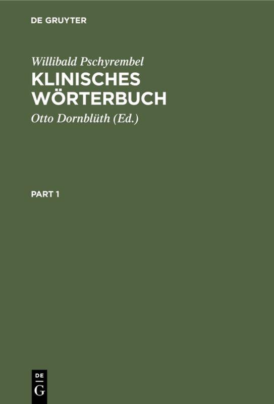 Cover-Bild Klinisches Wörterbuch