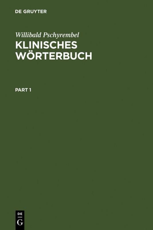 Cover-Bild Klinisches Wörterbuch