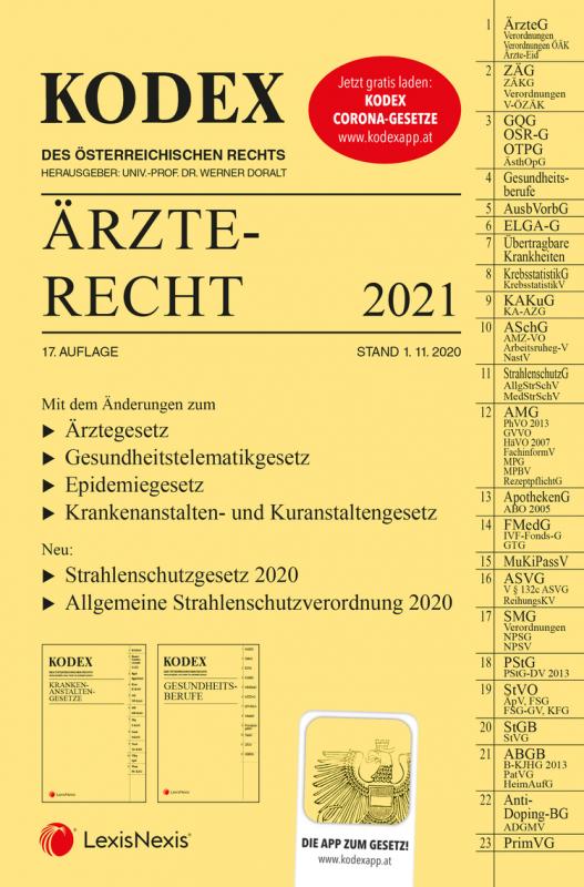 Cover-Bild KODEX Ärzterecht 2021