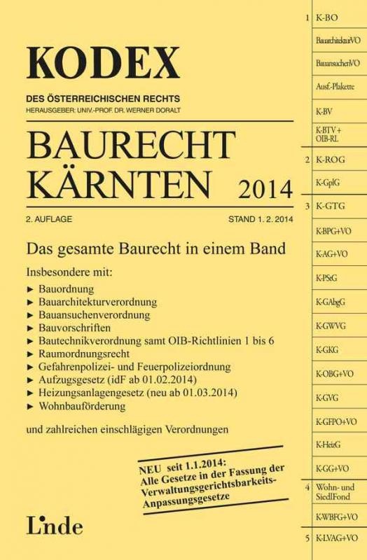 Cover-Bild KODEX Baurecht Kärnten