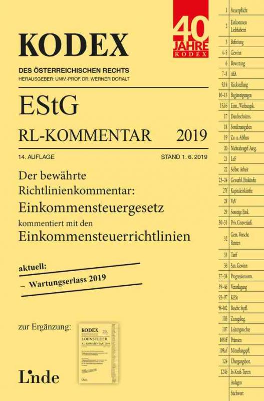Cover-Bild KODEX EStG Richtlinien-Kommentar 2019