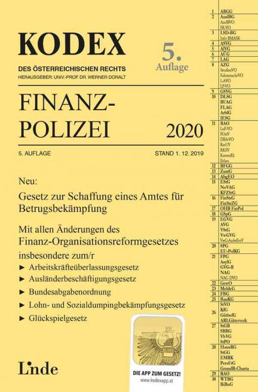 Cover-Bild KODEX Finanzpolizei 2020