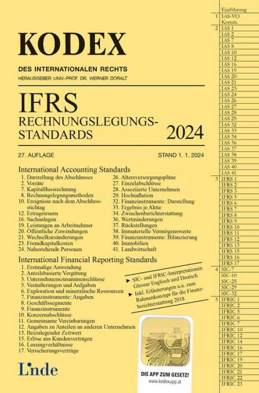Cover-Bild KODEX IFRS - Rechnungslegungsstandards 2024