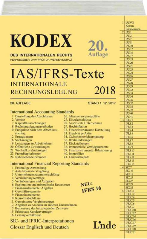 Cover-Bild KODEX Internationale Rechnungslegung IAS/IFRS - Texte 2018