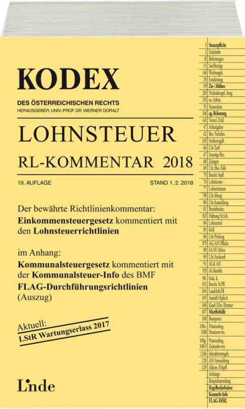 Cover-Bild KODEX Lohnsteuer Richtlinien-Kommentar 2018