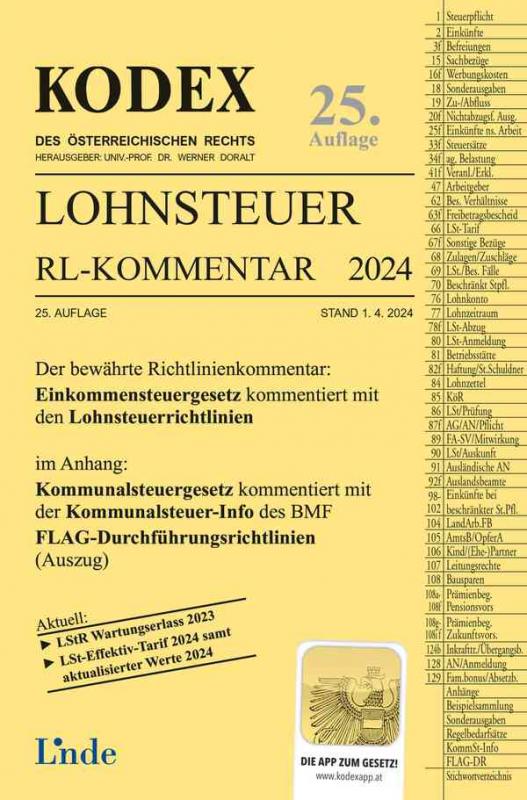 Cover-Bild KODEX Lohnsteuer Richtlinien-Kommentar 2024