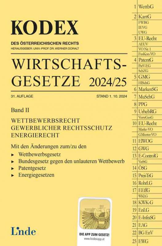 Cover-Bild KODEX Wirtschaftsgesetze Band II 2024/25