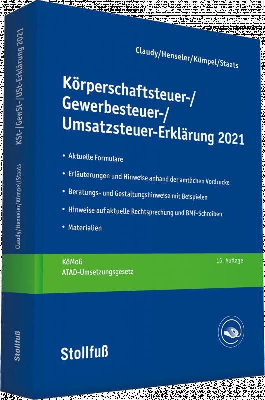 Cover-Bild Körperschaftsteuer-, Gewerbesteuer-, Umsatzsteuer-Erklärung 2021