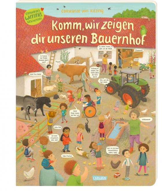 Cover-Bild Komm, wir zeigen dir unseren Bauernhof (Constanze von Kitzings Wimmelgeschichten 3)