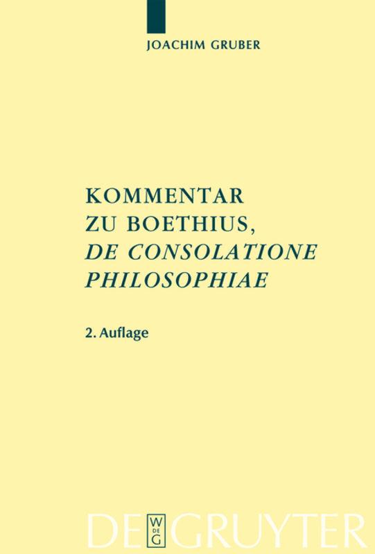 Cover-Bild Kommentar zu Boethius, 'De consolatione philosophiae'