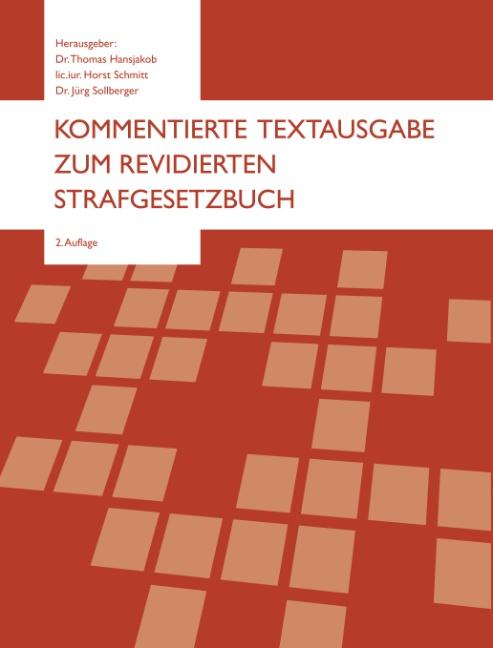 Cover-Bild Kommentierte Textausgabe zum revidierten Strafgesetzbuch