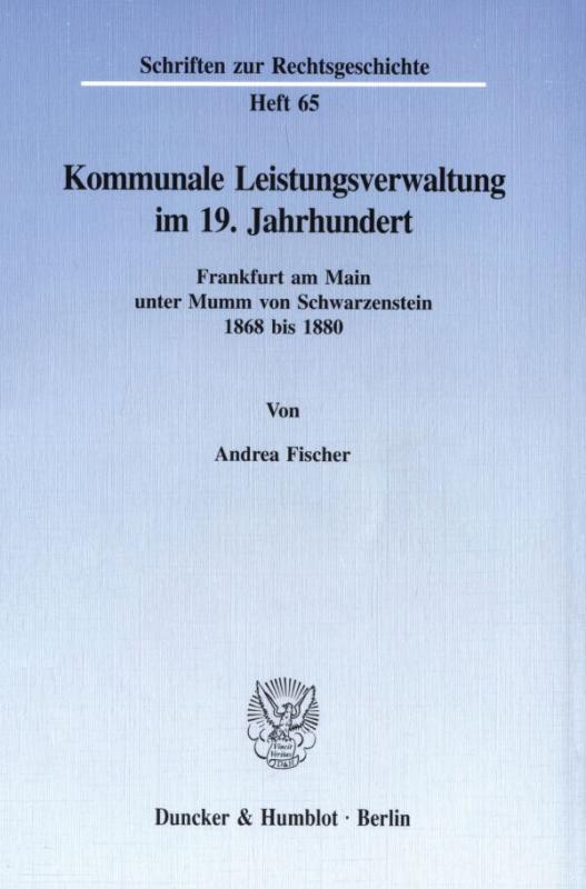 Cover-Bild Kommunale Leistungsverwaltung im 19. Jahrhundert.