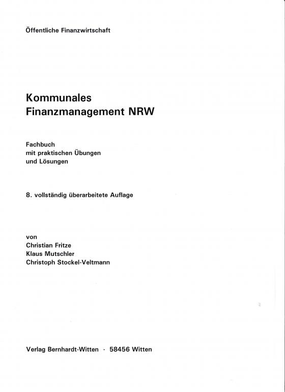 Cover-Bild Kommunales Finanzmanagement NRW